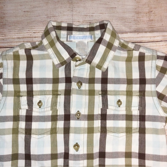 Janie and Jack Cream Plaid Button Up Shirt Size 18-24 Months - Picture 8 of 8